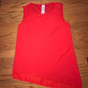 Small Asymmetrical Red Blouse